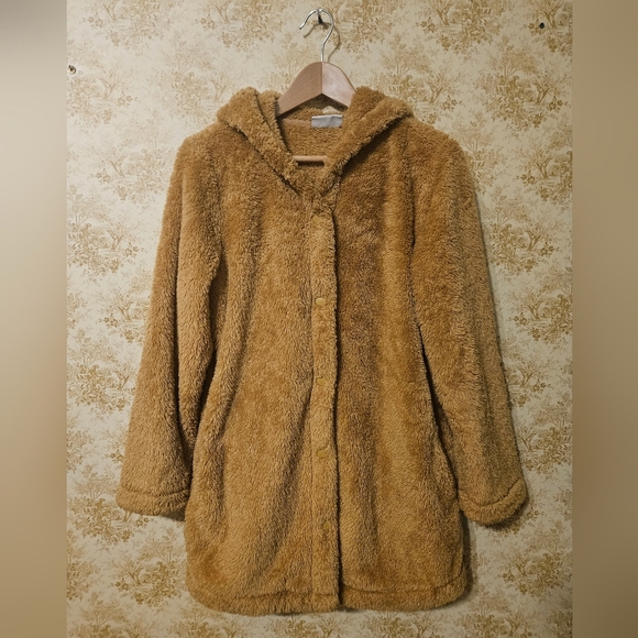 Jackets & Blazers - d&Co fuzzy hooded jacket XSMALL